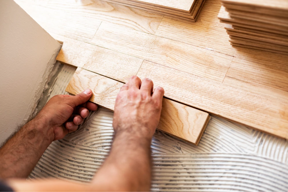 Hardwood installation | Vic's Carpet & Flooring